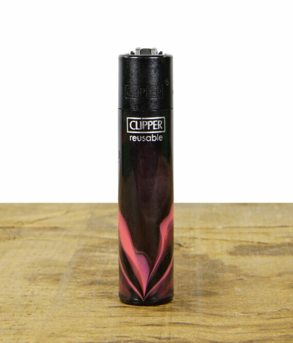 Pinkes Dark Nebula Clipper Feuerzeug