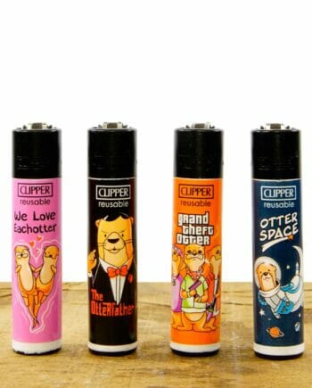 Clipper-Feuerzeug-Otter-4er-Set