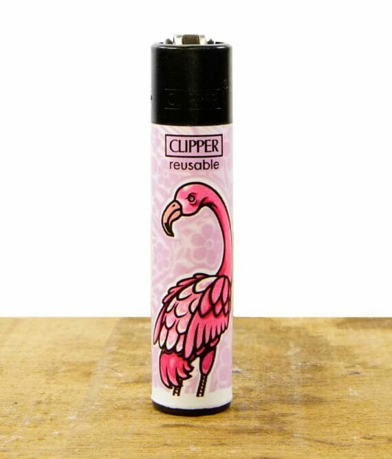 Clipper-Feuerzeug-Paradiesvoegel-Flamingo