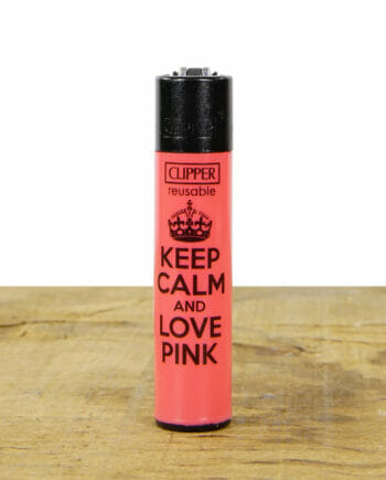 Clipper in Pink: Clipper Feuerzeug Slogan #34 Keep Calm and Love Pink