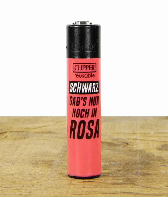 Schwarz gab's nur noch in Rosa: Pinke Clipper Feuerzeuge auf buyhigh.de