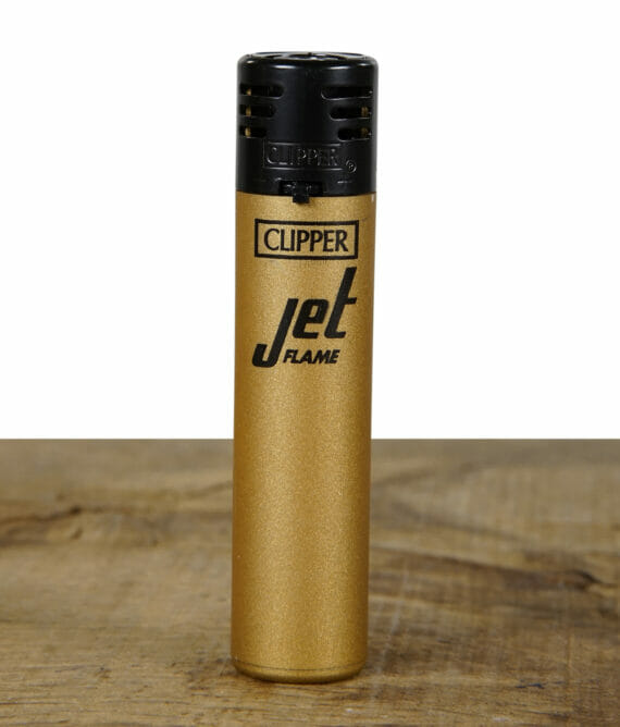 clipper-feuerzeug-jet-flame-gold-mit-black-cap