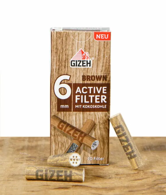GIZEH Brown Active Filter Ø6mm 10er Pack 💚 von GIZEH nur 1,95€
