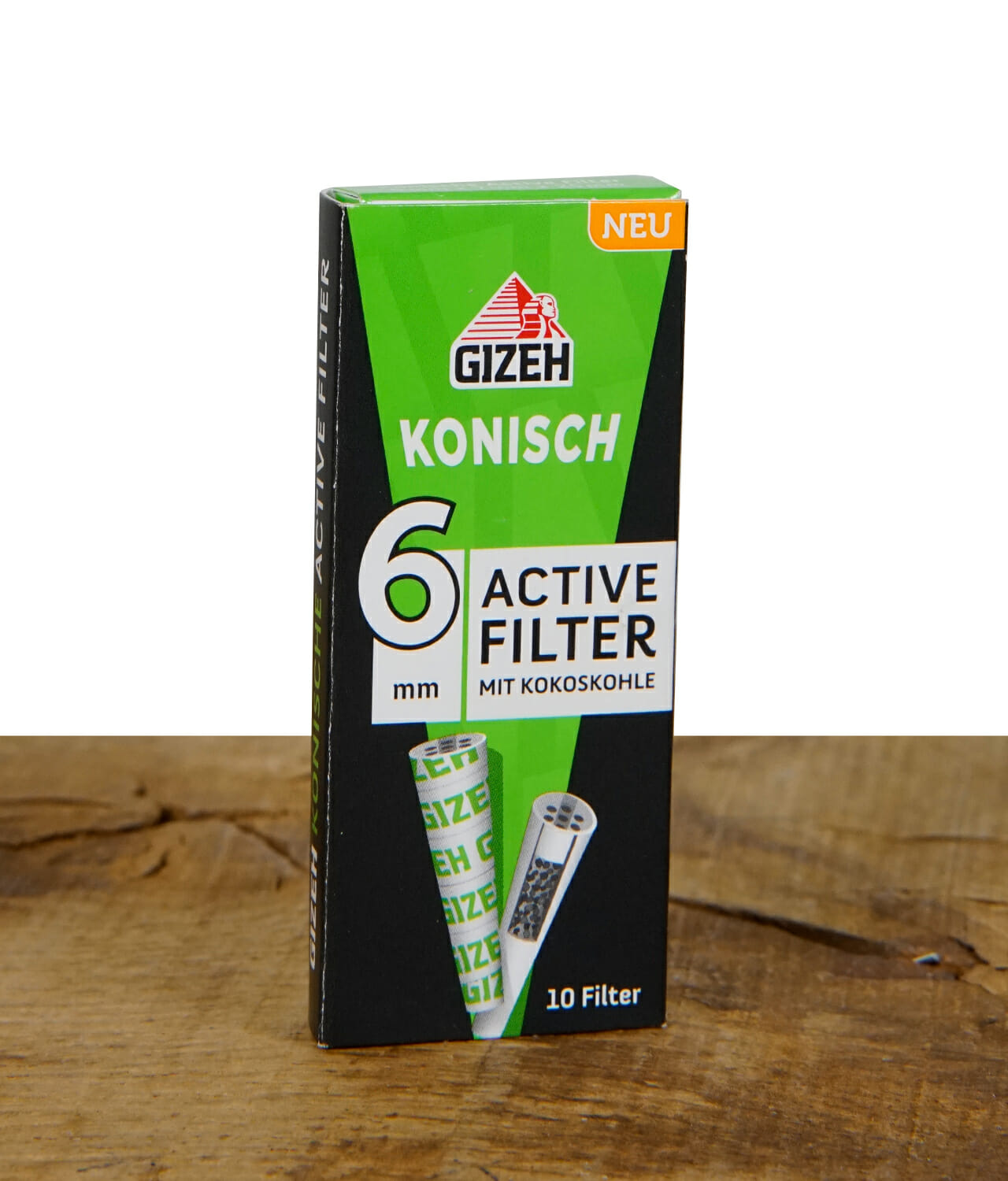 GIZEH Active Filter konisch 6-7mm 10er Pack