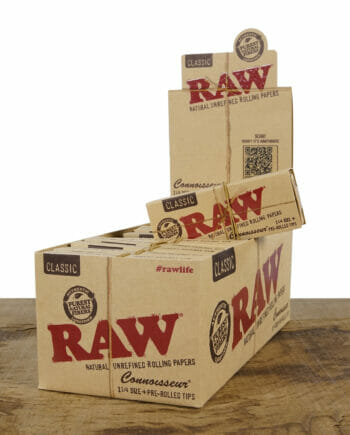 raw-connoisseur-papers-1-1-4-size-mit-vorgerollten-filtertips-24er-box