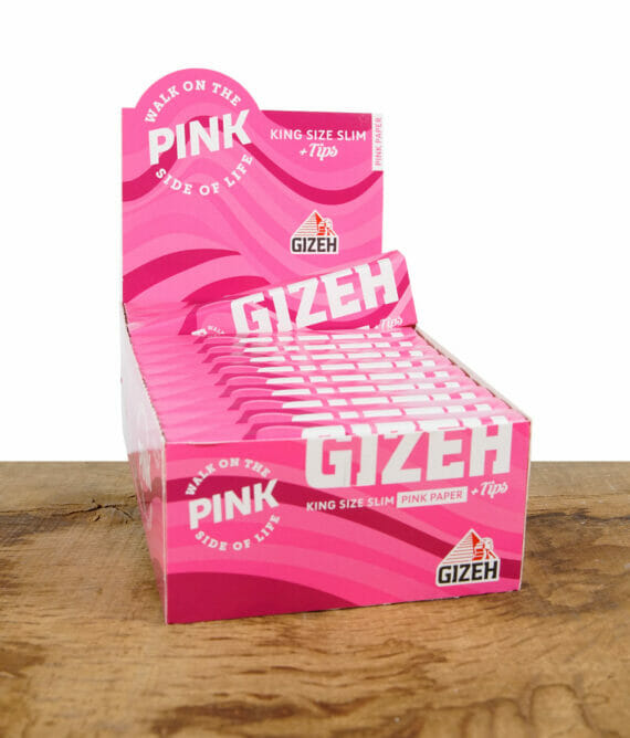 Gizeh Pink Papers King Size Slim mit Tips im 26er Display