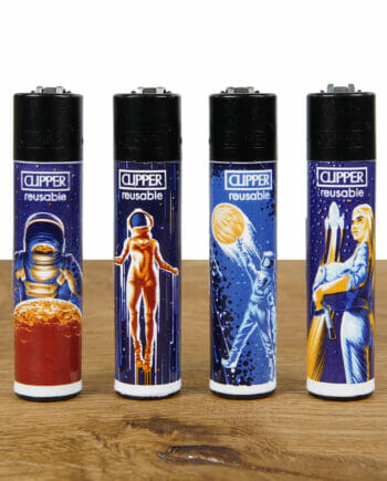 Clipper Feuerzeug Astronauten im 4er Set