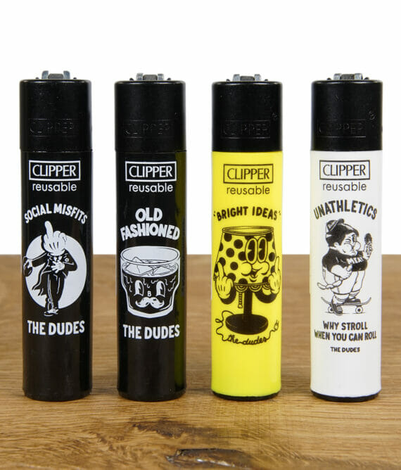Clipper Feuerzeug The Dudes 4er Set
