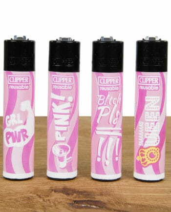 Clipper Feuerzeug Pink Power 4er Set