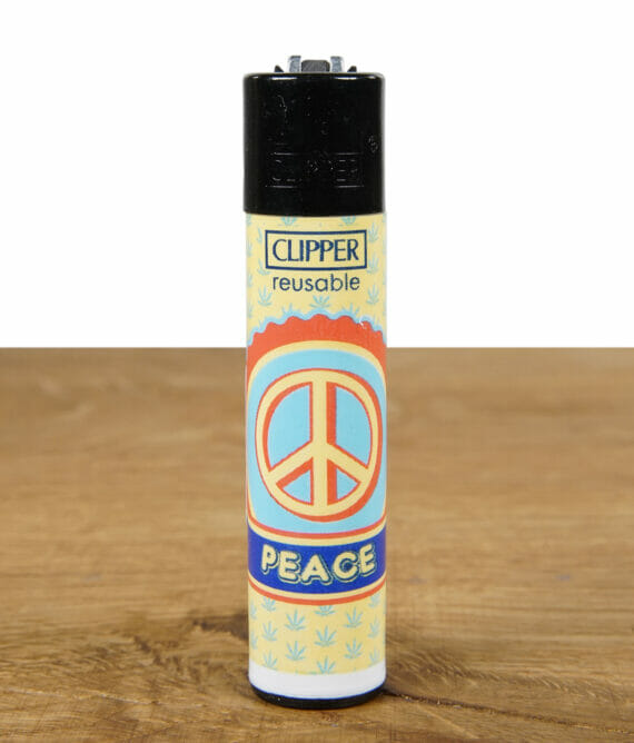 Clipper Feuerzeug Sixties Peace Logo