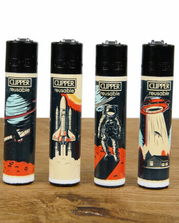 Clipper Feuerzeug Serie Space im 4er Set