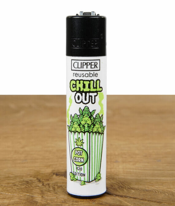 Clipper Feuerzeug Weed Slogan Chill Out