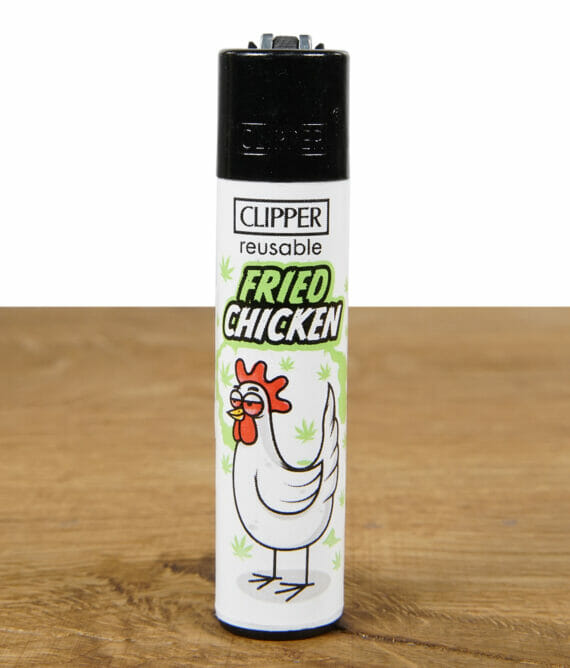 Clipper Feuerzeug Weed Slogan Fried Chicken