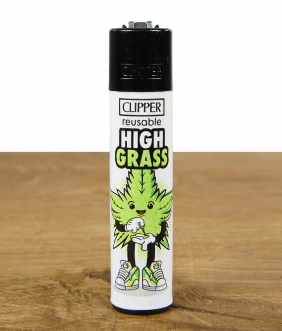 Clipper Feuerzeug Weed Slogan High Grass