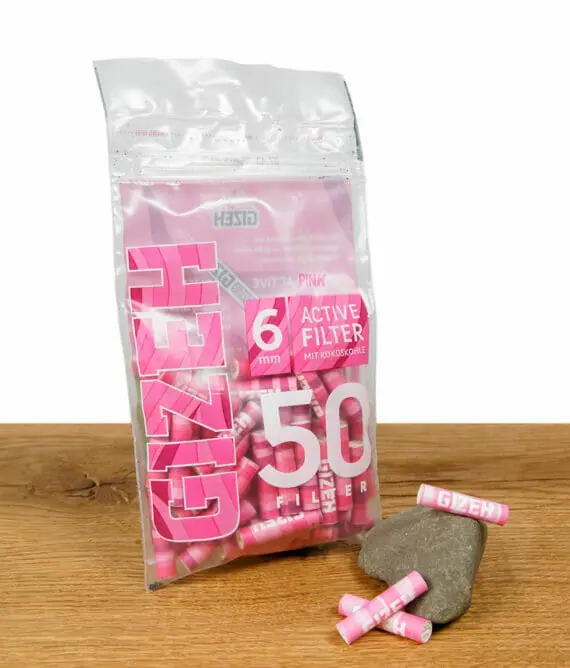 GIZEH Pink Aktivkohlefilter 6mm 50er 💚 von GIZEH nur 8,95€
