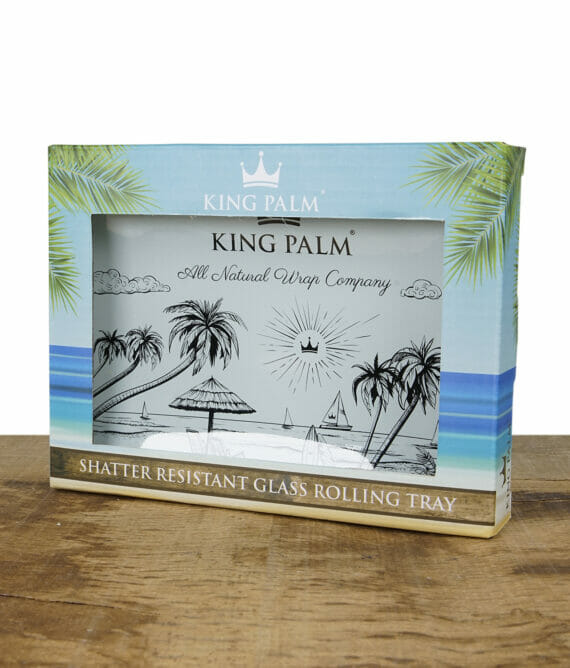 King Palm Glas Rolling Tray Beach eingepackt