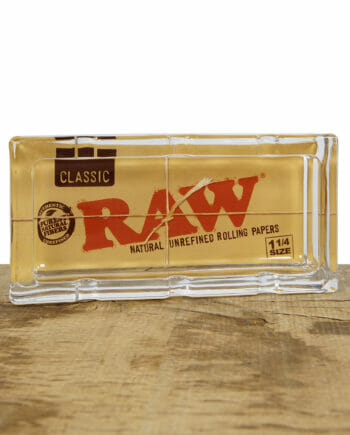 Glas Aschenbecher von Raw rechteckig mit RAW Logo