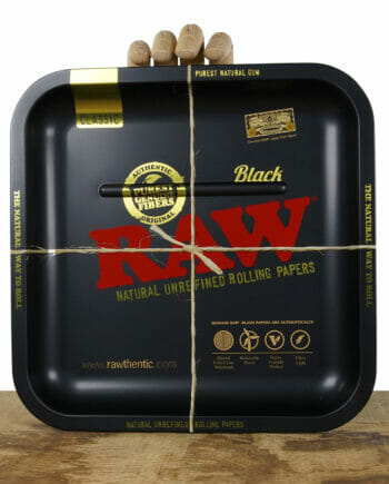 RAW Black Rolling Tray Square Small