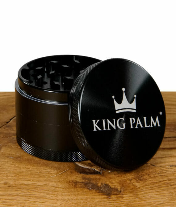 King Palm Grinder schwarz 4 teilig mit 62mm Durchmesser