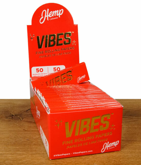 Vibes Hemp Papers 1 1/4 Size in rot ganze Packung