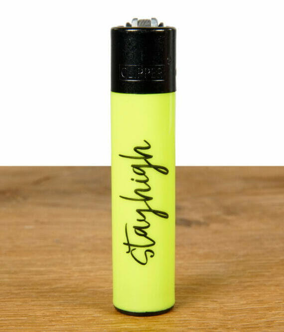 Clipper Feuerzeug stayhigh Neongrün