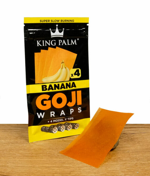 King Palm Goji Wraps mit Bananen Geschmack und Blättchen