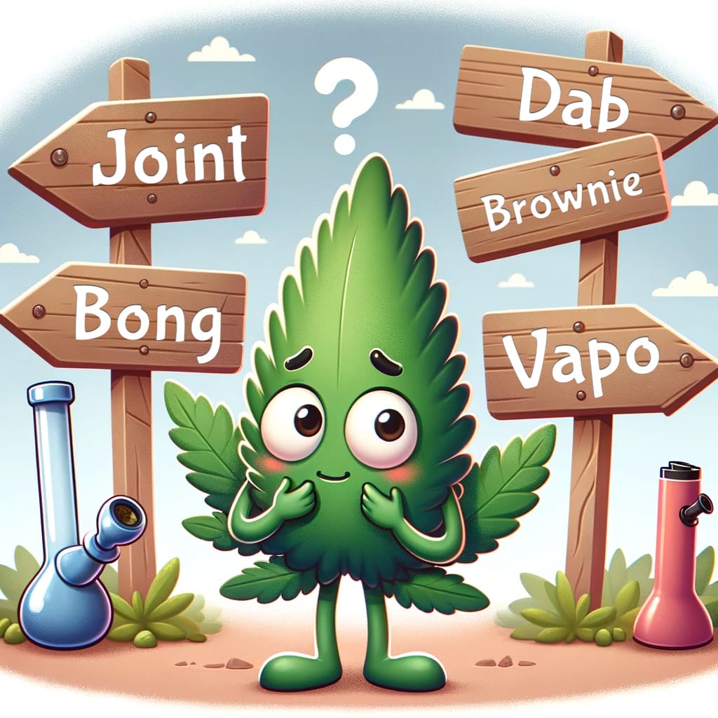 Die verschiedenen Wege Cannabis zu konsumieren. Ob Joint, Bong, Dab, Vapo oder Brownie, es gibt für jeden den passenden Weg.
