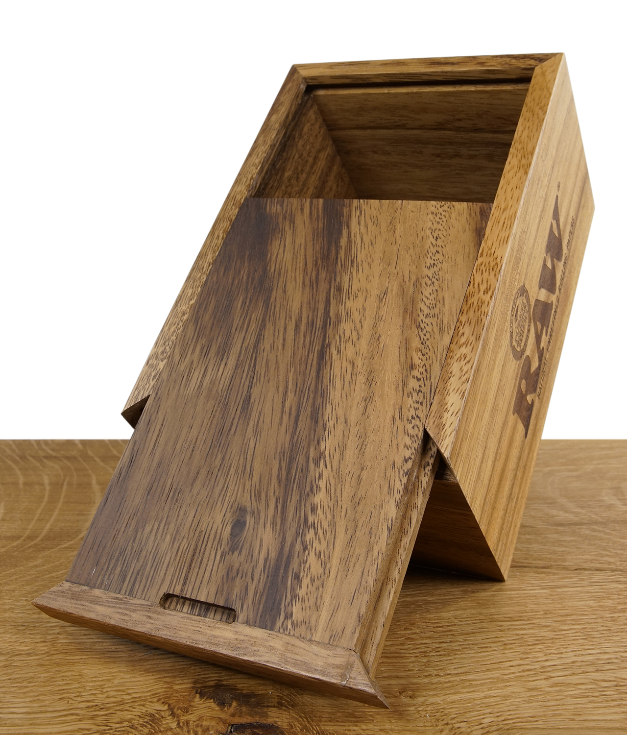 raw-holzbox-mit-schiebedeckel-gross-aufgeklappt RAW Holzbox mit Schiebedeckel aufgeklappt
