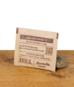 Rückseite des Boveda 62% Feuchtigkeitspacks – Produktinformationen und Barcode zur richtigen Anwendung.