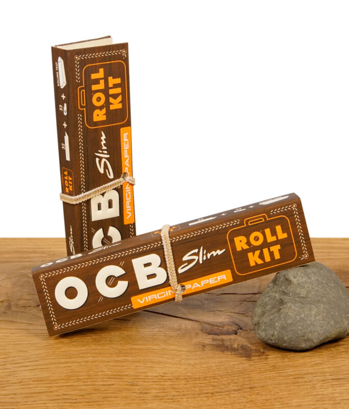 OCB Roll Kit Virgin Paper Slim mit Papers, Tips und integriertem Tray