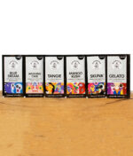 Budmaster Blunts 5er Pack – alle sechs Sorten nebeneinander aufgestellt (Blue Dream, Wedding Cake, Tangie, Mango Kush, Skunk, Gelato)