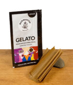 Budmaster Gelato Packung mit fünf entfalteten Blunts davor