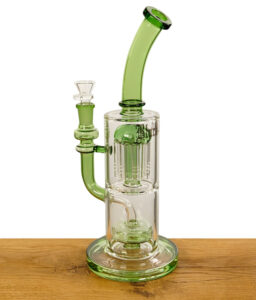 Black Leaf Perkolatorbong mit Diffusor Grün