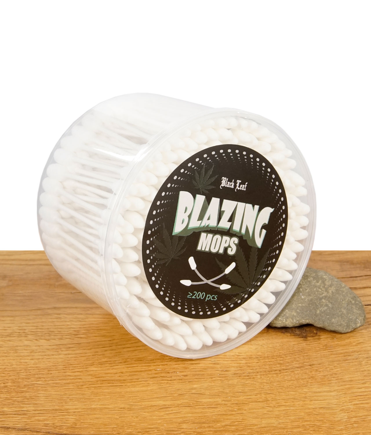 black-leaf-blazing-mops-200er-pack-jpg Runddose mit 200 Black Leaf Blazing Mops Wattestäbchen zur Vaporizer-Reinigung
