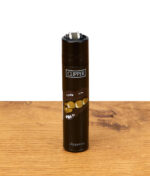 Clipper Feuerzeug Lips Large mit goldenem Grill-Motiv auf schwarzem Gehäuse