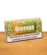 Geschlossene Packung der Greengo Kräutermischung mit Warnhinweis auf der Vorderseite.