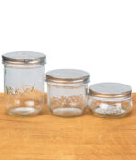 Drei RAW Mason Glass Jar nebeneinander