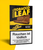Al Capone Original Tobacco Leaf Blunt auf gelb weißem Hintergrund