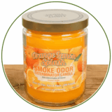 Orangene Duftkerze "Orange Lemon Splash" als Kategorie-Bild für buyhigh. Von Smoke Odor Exterminator aus den USA.