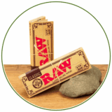 RAW Queen Size Drehpapiere auf Holz auf rundem Icon Bild für die RAW Drehpapiere auf buyhigh
