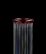 Mundstück mit rotem Rand der EHLE Glasbong Red Series #6 Rippenrohr