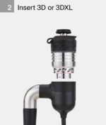 insetzen des Link-Adapters in die Silikonhalterung der Puffco Peak Pro Onyx Base.