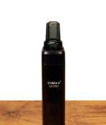 Getöntes XMAX V3 und V4 Pro Glas Adapter Mundstück, passgenau montiert auf dem schwarzen XMAX V3 Pro Vaporizer.
