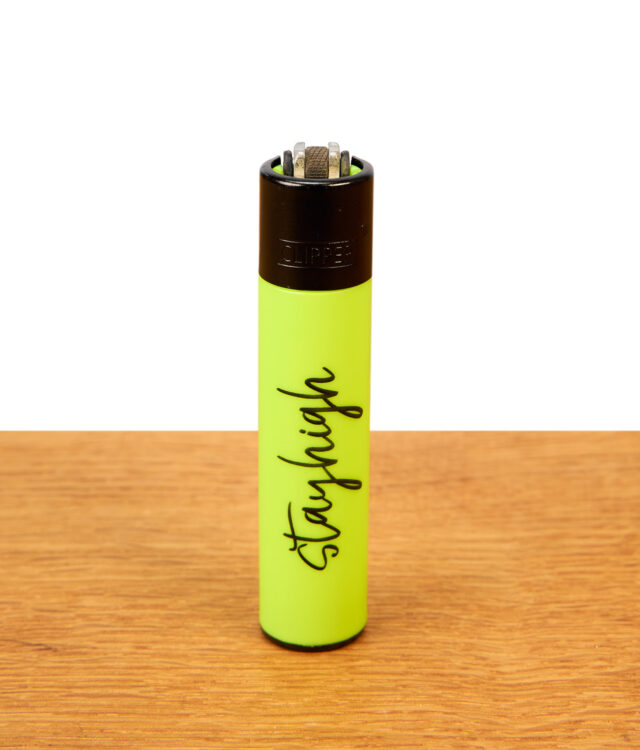 Clipper Feuerzeug stayhigh Neongrün